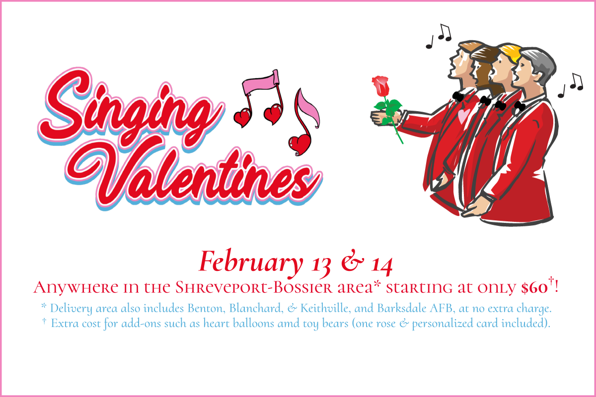 Singing Valentines 2026! Singing Valentines 2026!